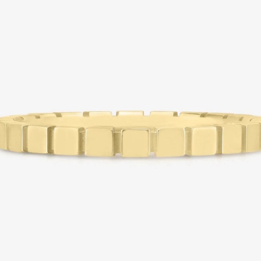 Ring Concierge Geometric Stackable Ring - 14k Whi… - image 1